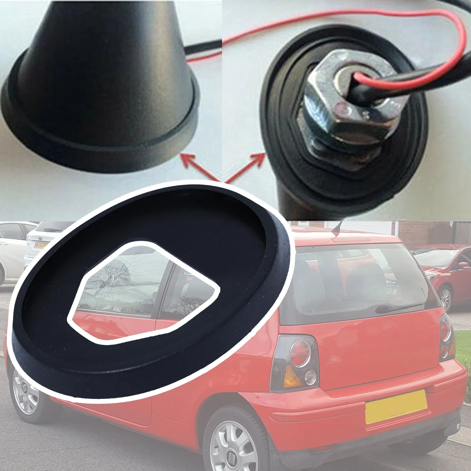 

Car Roof Mast Whip Aerial Antenna Rubber Base Gasket For VW Lupo SEAT Arosa Seal Pad Replacement 2004 2003 2002 2001 2000 1999
