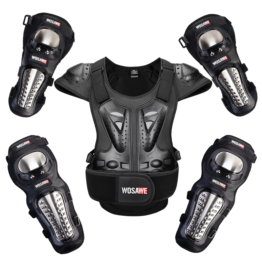 Adult Full Body Protector Vest Armor Off-road Motocross Armor Jacket Chest Spine Protection Gear Elbow Pads Knee Guard