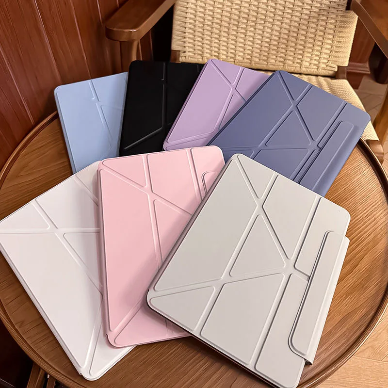 Versatile Multi-Fold Magnetic Tablet Case with Clasp – Smart Protective Shell