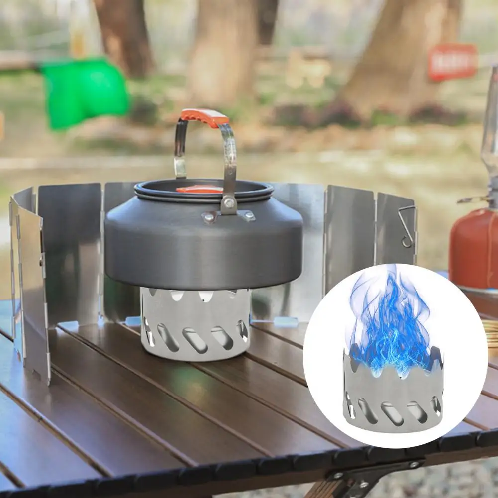 

Alcohol Stove Folding Storage Heat-Resistant Windproof Compact Size Ultralight Aluminum Alcohol Burner Mini Camping Stove