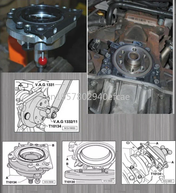 Kurbelwellendichtring-Werkzeug | Entferner/Setzer T10134 T10017 | Für 4-Zylinder Motoren (1.4/1.6/1.9/2.0)