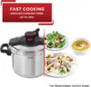 Clipso Stainless Steel Pressure Cooker 6.3 Quart, Induction , Secure locking System, One Hand System, Recipe Book Included 3