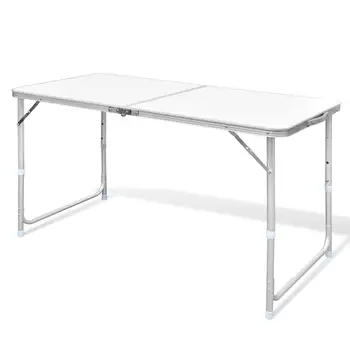 Tavolo da campeggio pieghevole versatile regolabile in alluminio 120x60 cm Mobili da picnic portatili per esterni 1