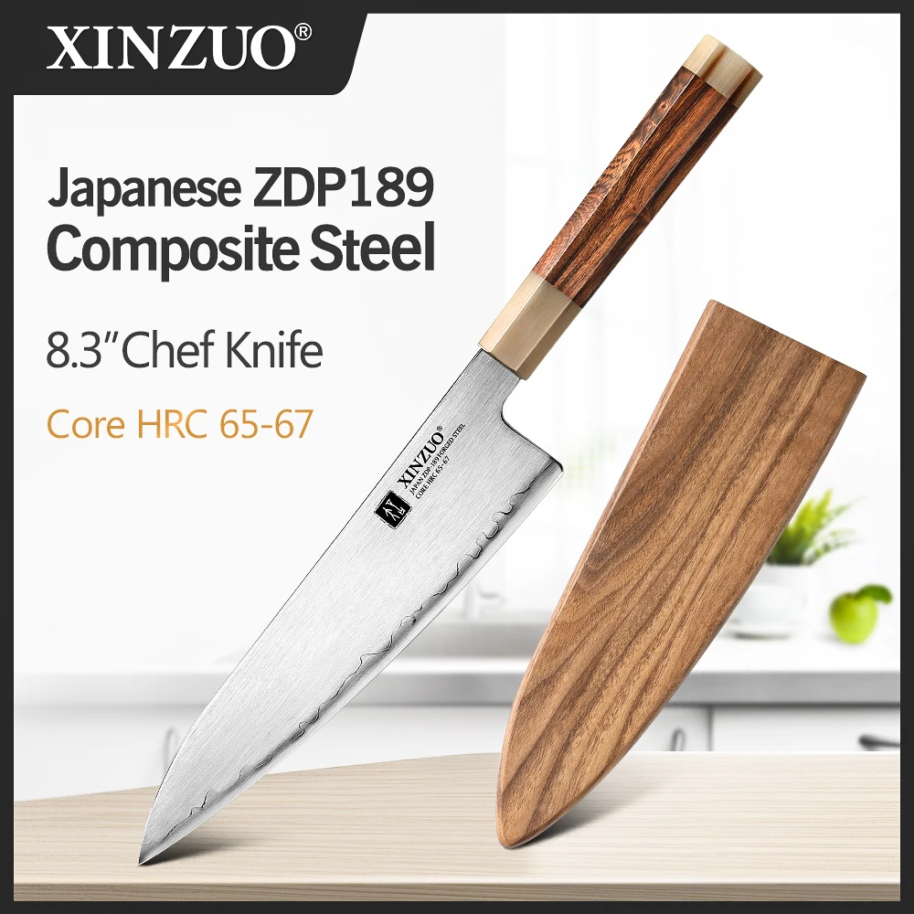 XINZUO 8.3'' Chef's Knife Japanese ZDP-189 Power Steel