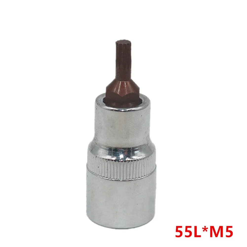 

1pc 1/2inch Socket Bit Alloy Torx Screwdriver Bit 12 Point Socket Bits M5- M12 55/100mm Sleeve Pneumatic Batch Head Hand Tooll