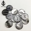 10PC Natural Black Mother of Pearl Shell Grey Round 2-holes Flatback Button DIY Suit Cufflinks Invitation Scrapbook Sewing Decor 1