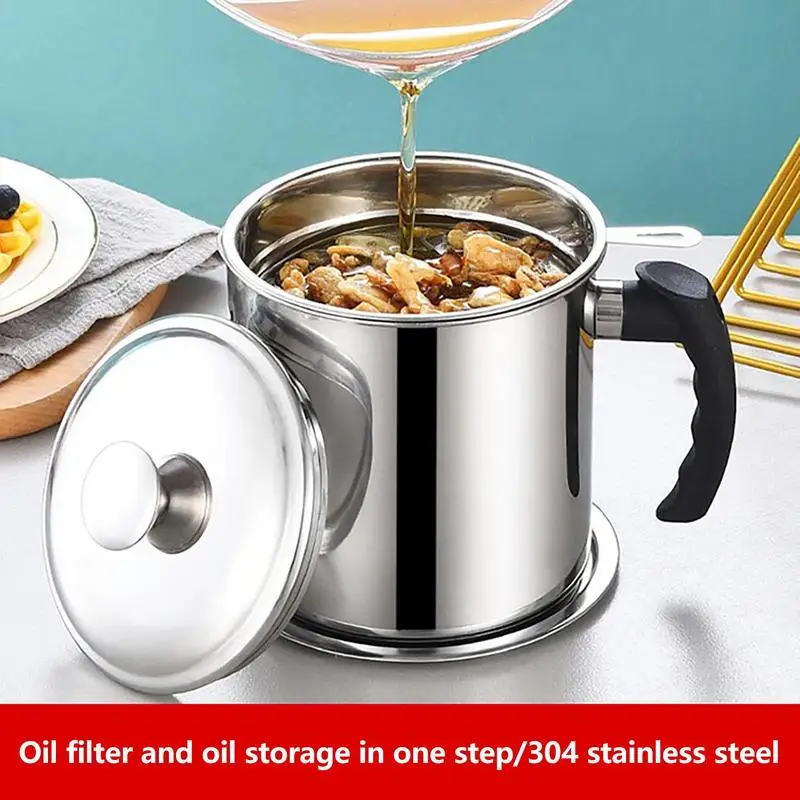 Cooking Tool Restaurant Tray Oil Pot Grease Container Oil Filter Storage  Tank
