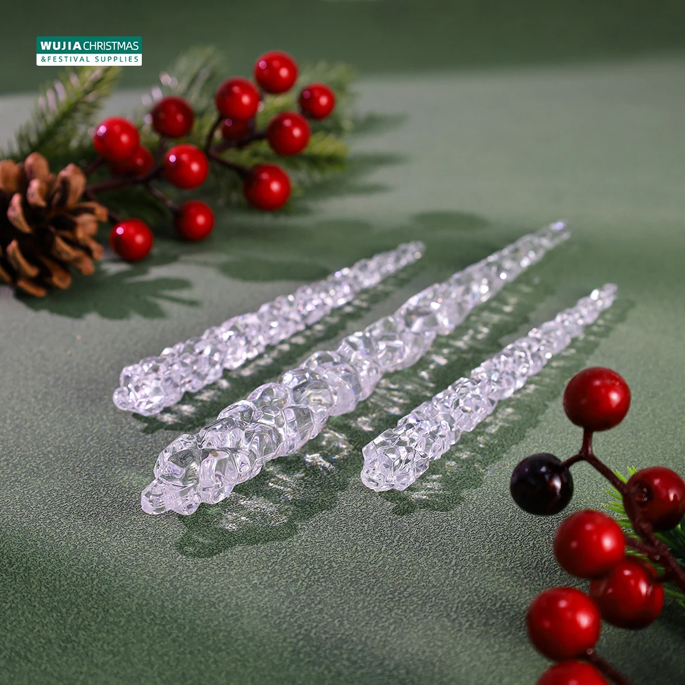 10pcs Christmas Decoration Acrylic Clear icicles Simulation Ice