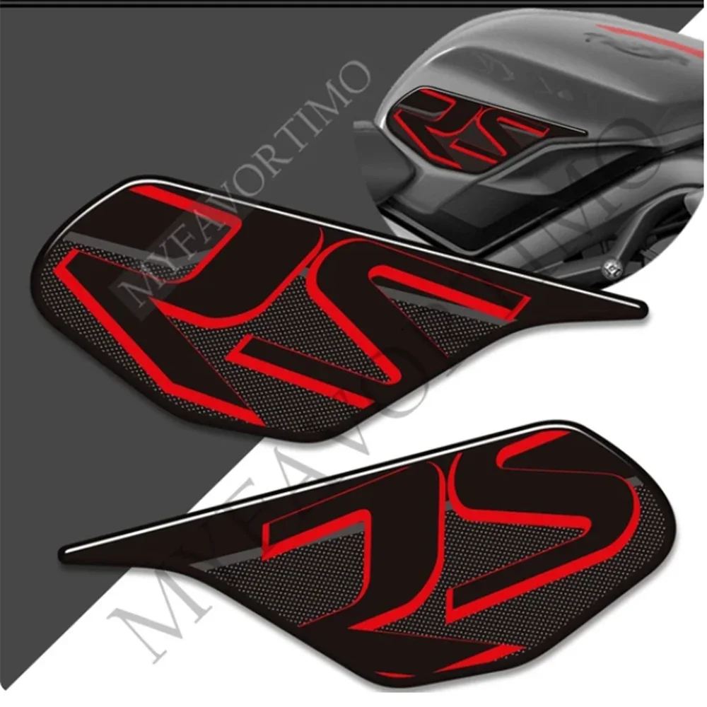 Motorcycle For Triumph Street Triple Daytona 675 765 R RS Gas Fuel Oil Kit Knee Fish Bone Tank Pad Protector Stickers Decals