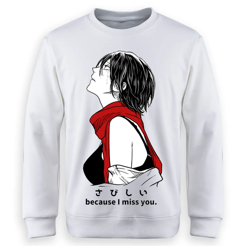 

Attack On Titan Japan Anime Sweatshirts Men Shingeki No Kyojin Graphic Hoodies Unisex Sweater Crewneck Loose Streetwear Moletom
