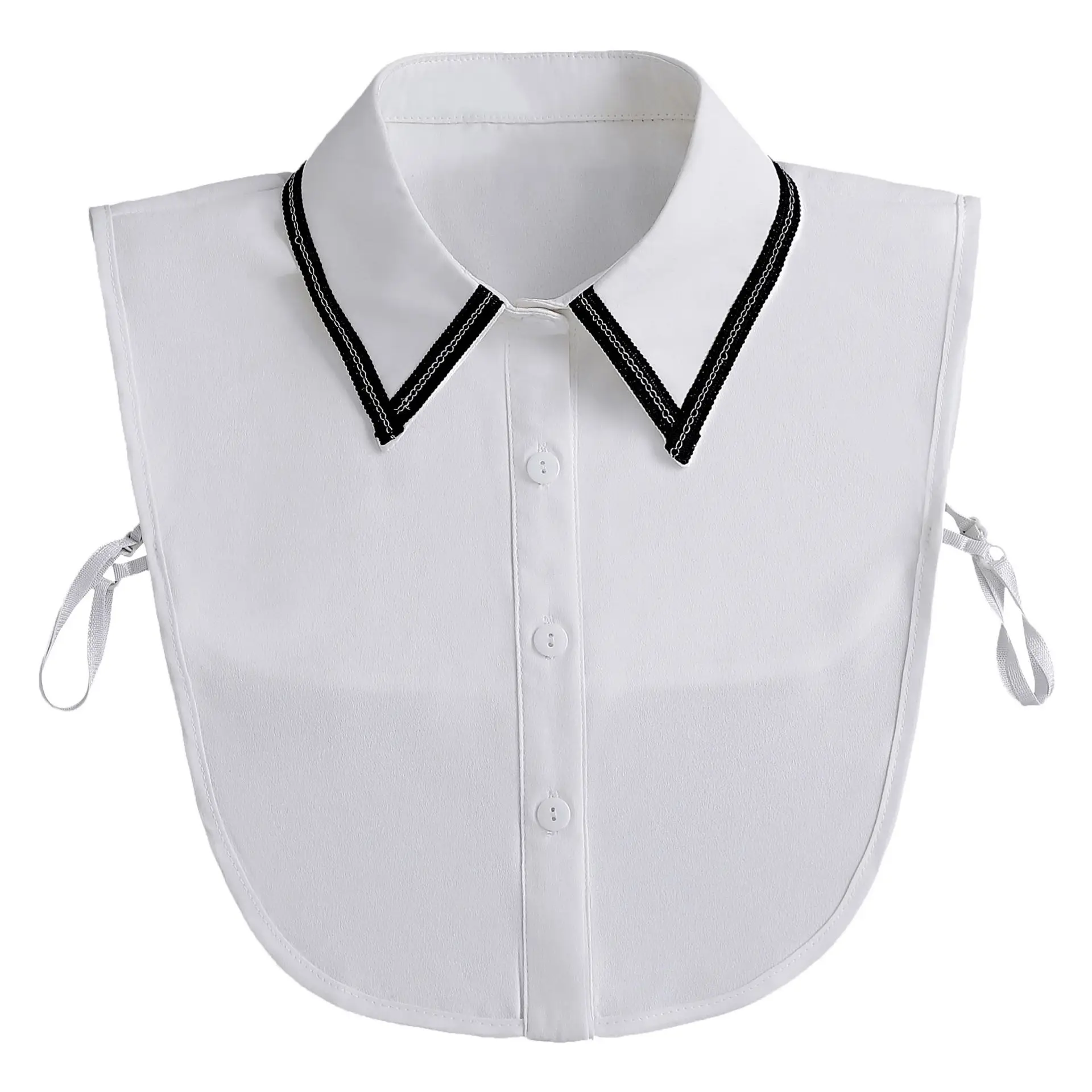Vintage Lace Front Tie White Detachable Faux Collar