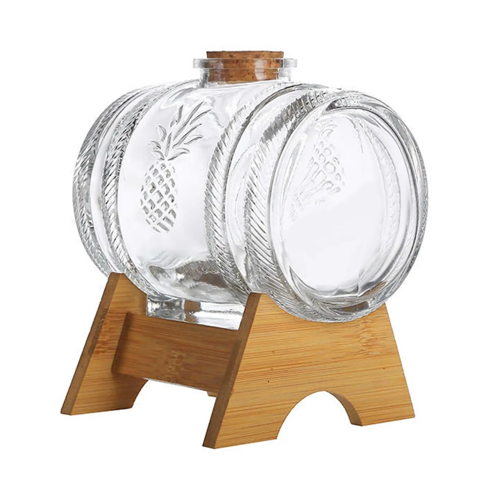Glass Beverage Dispenser Jar Glassware Pitcher for Kombucha Wine Holeless Holeless