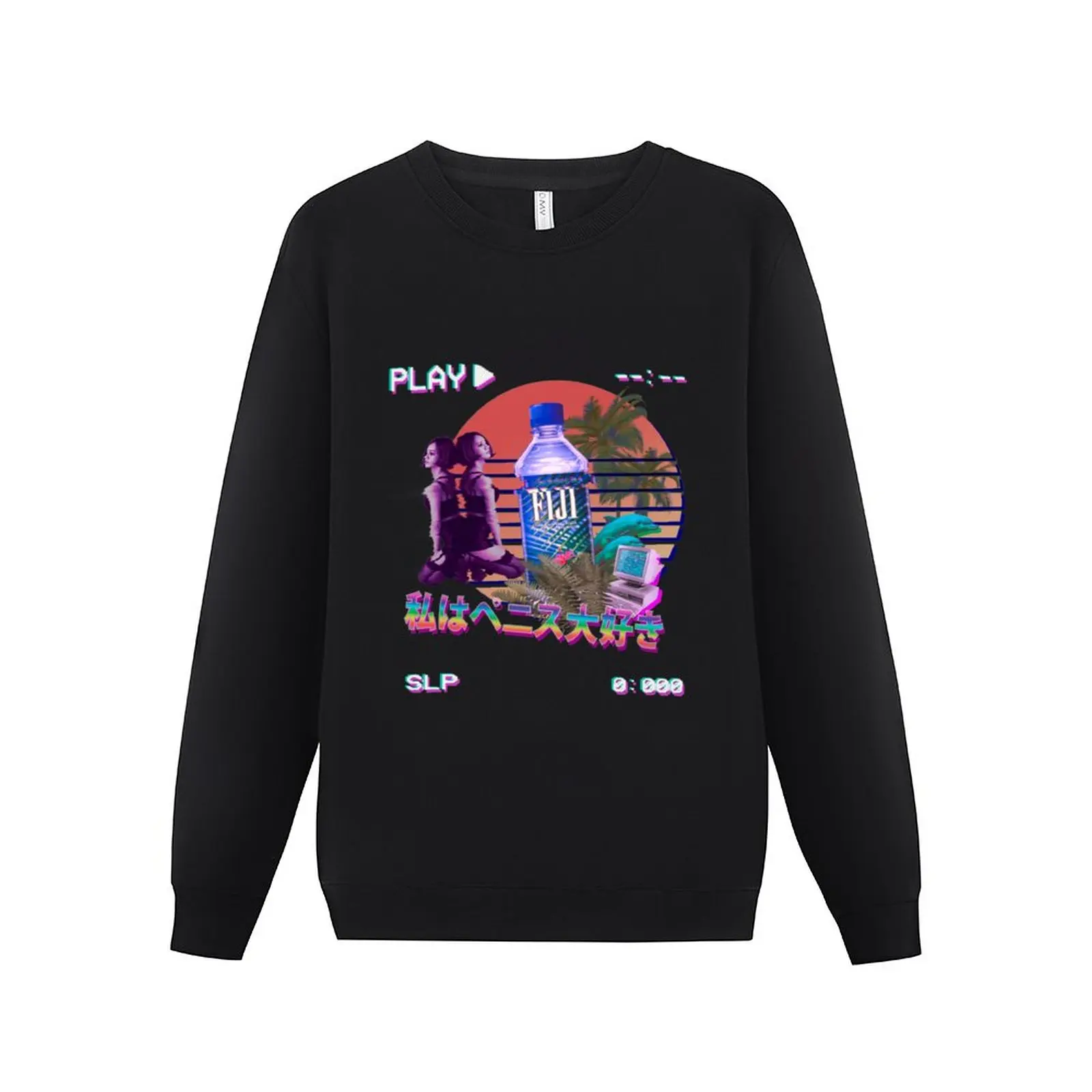 

New Vaporwave Fiji Bottle Sweatshirt tracksuits men wear korean clothes oversize sweatshirts