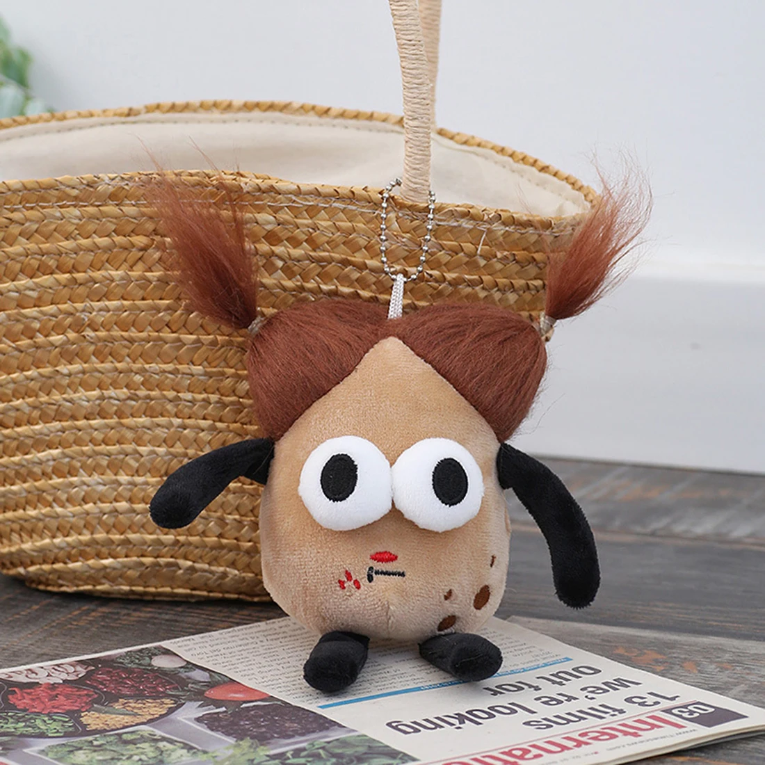 楽しいフライドポテトモンスターぬいぐるみおもちゃペンダント