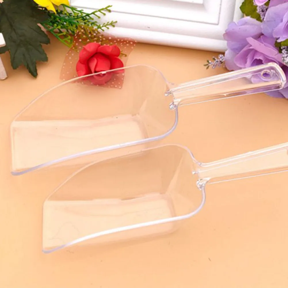 1/6Pc Mini Plastic Ice Scoop Scoopers Clear Ice Shovel For Birthday Weddings Party Candy Dessert Buffet Ice Cream Protein Powder