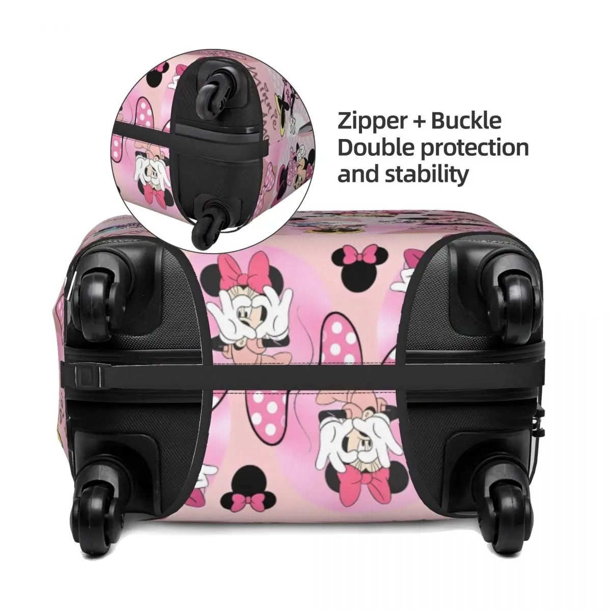 Mickey Minnie Mouse Print Suitcase Cover Mickey Mouse Animal Cartoon Useful Travel Protector Luggage Supplies Holiday 3