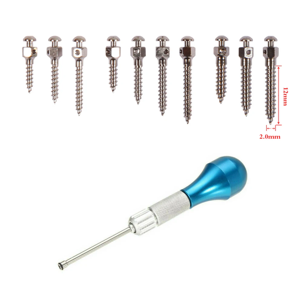 

5Pcs Dental Micro Implants Orthodontic Temporary Anchor Self Drilling Titanium Root Canal Mini Screw Screwdriver Wrench Handle