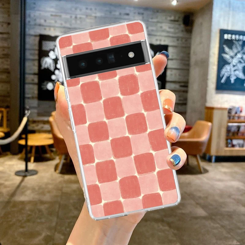 Chessboard Art Soft Clear TPU Transparent Phone Case