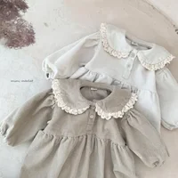 Mädchen Cord Kleid mit Weißem Kragen – Bild 4