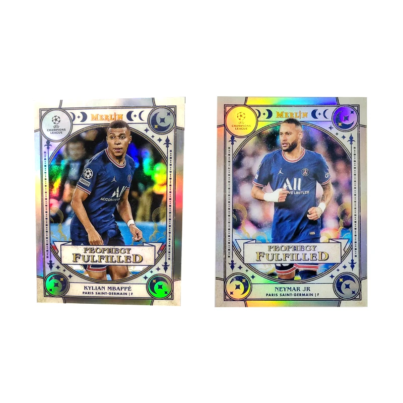 thumbnail image 1 of Colección de personajes de Neymar Mbappé de la serie Champions League de Panini 2024, tarjeta de estrella de fútbol, tarjeta flash rara, regalo, juguetes de dibujos animados, 1 of 5