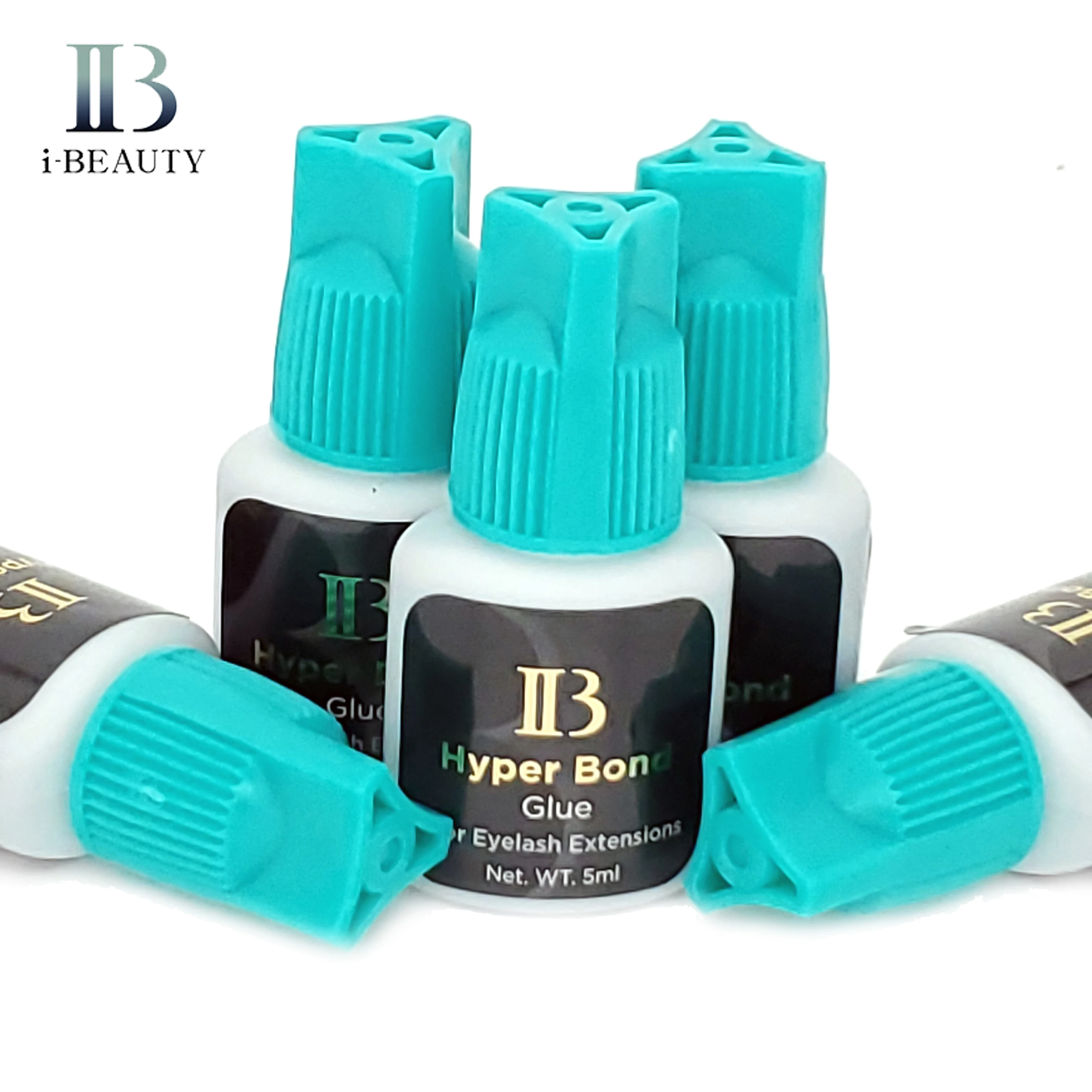 3/5/10 Bottles Hyper Bond Glue Eyelash Extension Glue 0.5s Fast Drying Original Eyelash Adhesive Cyan Cap