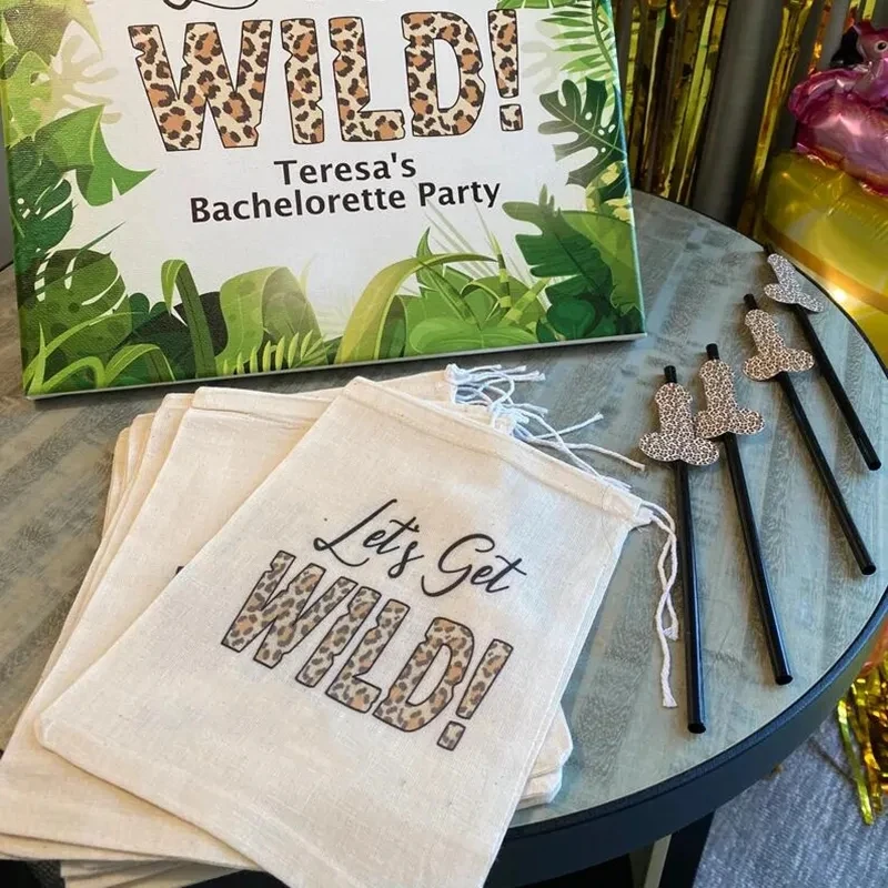 5 Pezzi Let'S Get Wild Kit Di Recupero Per I Postumi Di Una Sbornia Borse Jungle Safari Forest Mountain Addio Al Nubilato Addio Al Nubilato Sposa Per 