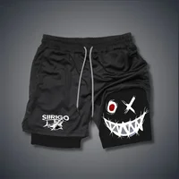 Men's double-layer shorts breathable quick drying shorts suitable for sports training running and sports trends New 2024 model 1