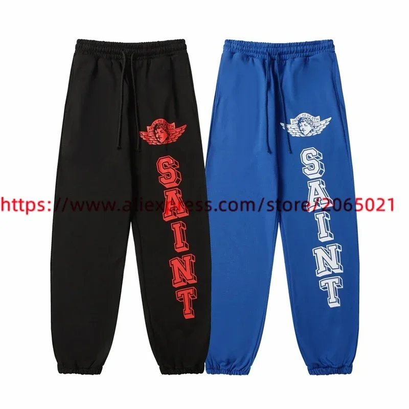 High Quality  Saint Michael Sweatpants Men Women Oversize Jogger Drawstring Pants