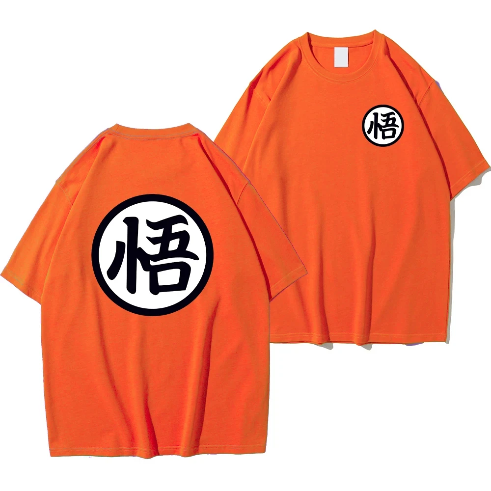 

Summer Fashion Anime Son Goku Cosplay T-shirt Cotton Short Sleeve Tops Tee Loose Oversized Casual T Shirts Men Harajuku Clothing