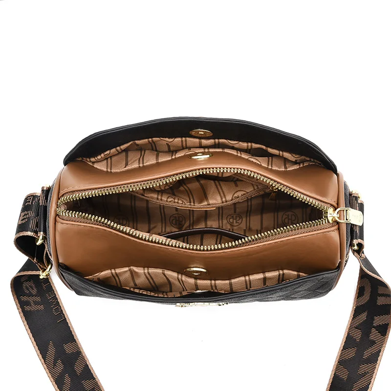 Mini-Umhängetasche im Vintage-Stil, Retro-Umhängetasche mit Klappe, modische Damenhandtasche und Sattel-Geldbörse_voghion.com