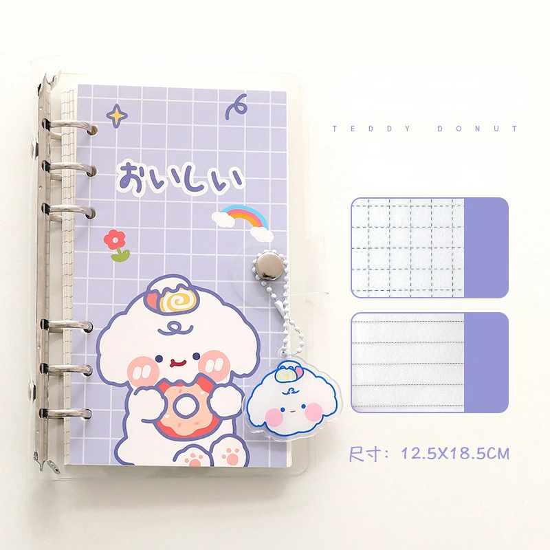 100 Sheets Korean Cute Cartoon Notebook Loose Leaf Detachable Book Kawaii  Bear Scrapbook Journal Planner Notebook