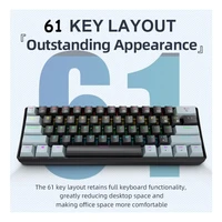 APAYADO K61 Wired Mechanical Keyboard - 60% Compact (61 Keys), RGB Backlit, Portable Design, Phantom Switches, for Gaming - Image 5