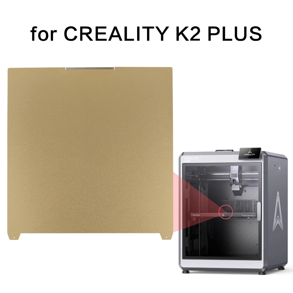 YUYUEMI Plaque De Construction Double Face Pour Creality K2 Plus | 370x370 Mm PEI/PEY/PET/PEO | Plate-forme Magnétique Souple