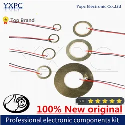 5pcs Assorted Size Buzzer Piezo Elements with Wire - Sounder Sensor Trigger Drum Discs (18mm)