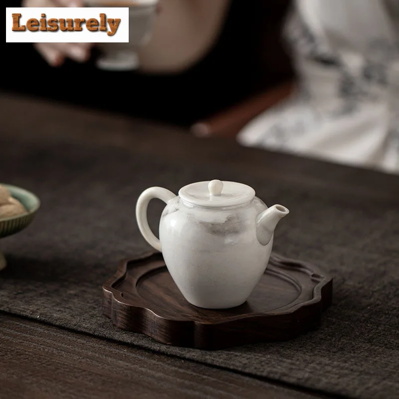 110ml Ink Painting Zhiye Roasting Teapot Zen Tea Infuser Pot Tea Brewing Kettle With Filter Flower Tea For Tea Supplies Craft