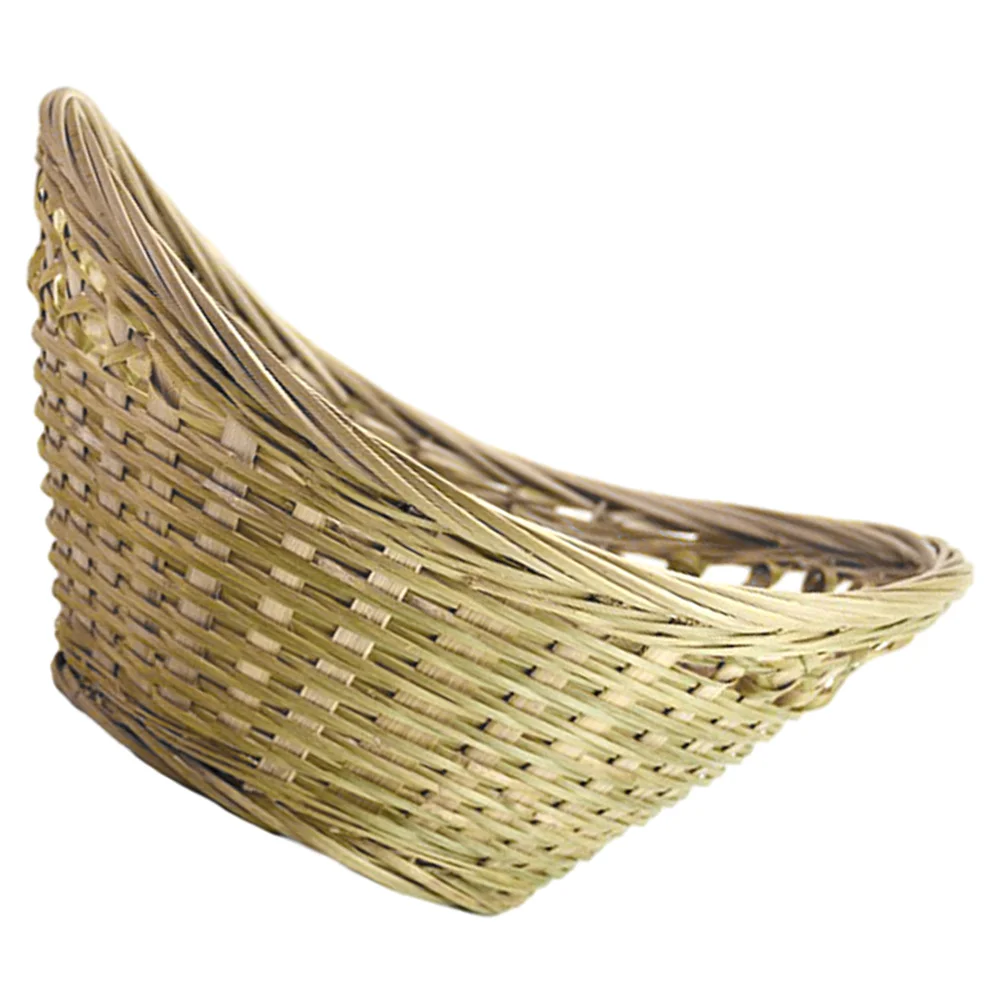 

Bamboo Storage Basket Household Woven Home Baskets Dropshipping Grain Multi-function Fruit Pastoral Style