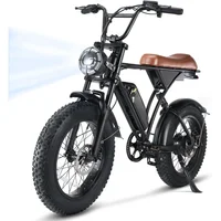 Electric Bike for Adults 750W Motor, 20" Fat Tire Commuting Off Road Mountain Ebike with Hydraulic Suspension 1