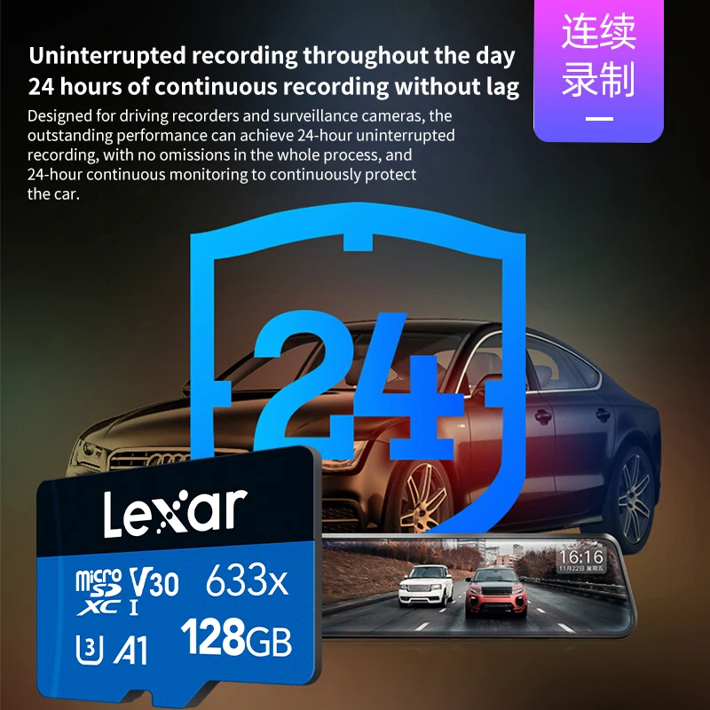 Lexar UHS-I ũ ޸ ī, Class10, 128GB, 32GB, 64GB, 256GB, 512GB, TF ÷ ī,   ķڴ, A1 A2 U3 V30