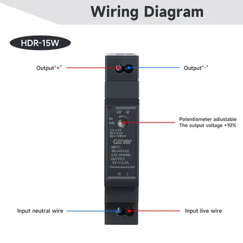 GEYA HDR DIN Rail Switching Power Supply | 15W/30W/60W/100W/150W Multi-Power | Wide Voltage Input | 5V-24V Output - Image 6