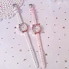 2024 Fashion Kids Love Digital Dial Children Set Watch Leather Strap Quartz Watches Kid Girls Clock Watch Bracelet Set Gift 5
