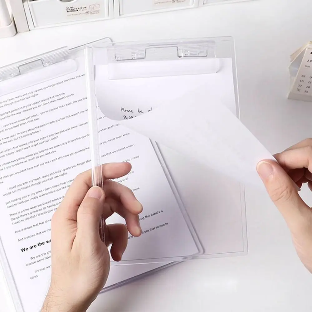 

Transparent Writing Clipboard Korean Durable With Graduated Scale Memo Clipboard A4/A5 Arcylic File Folder School