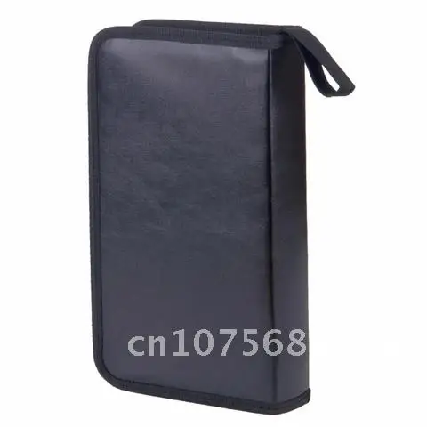 인조 가죽 CD 가방 DVD 도구 운반 케이스, 80 슬리브 자동차 거치대, 대용량 다기능 보관 직사각형 보호
