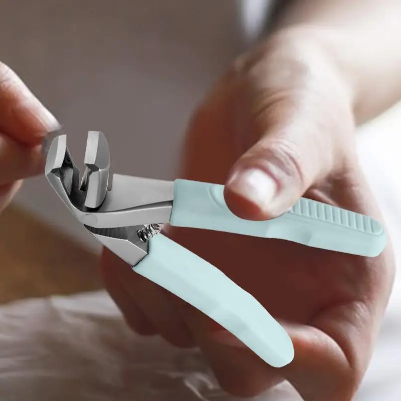 Large Nail Clippers Stainless Steel Wide Jaw Opening Long Handle Toenail Clippers Anti-Splash Angled Head Heavy Duty Fingernail