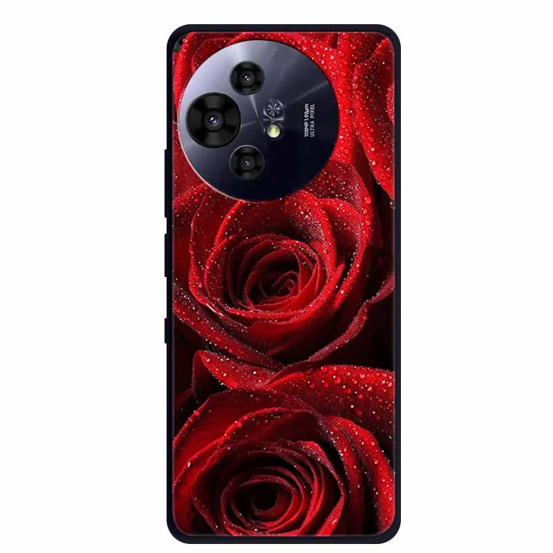 Black Silicone Protective Back Cover - Stylish and Durable Bumper Coque for TCL 50 Pro NxtPaper 5G