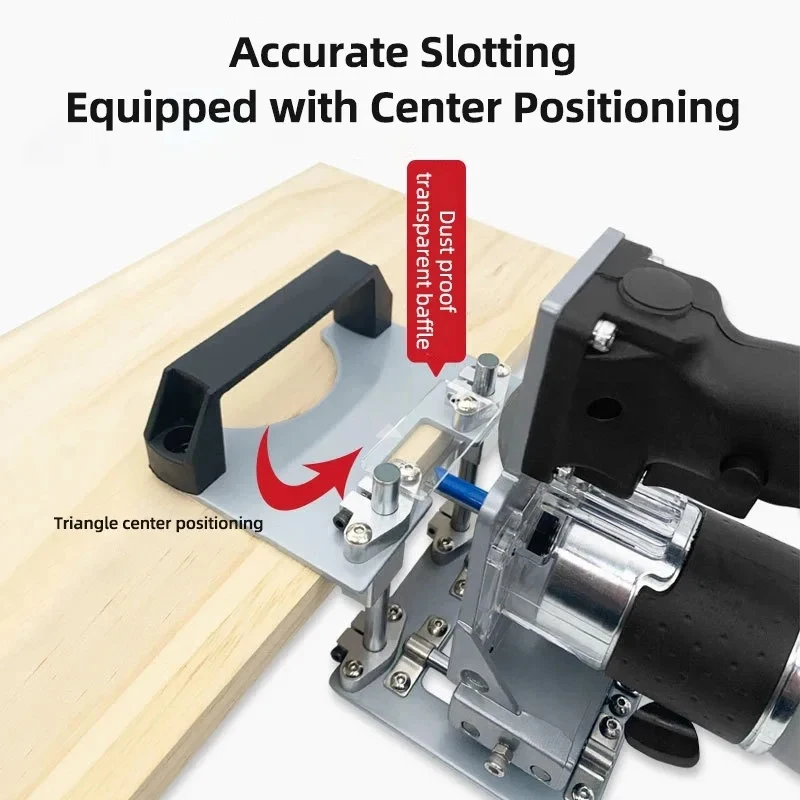 2 in 1 Woodworking Slot Locator Invisible Fastener Punch Holder for Wardrobe Cabinet Board Compact Router Trimmer woodworking slot locator