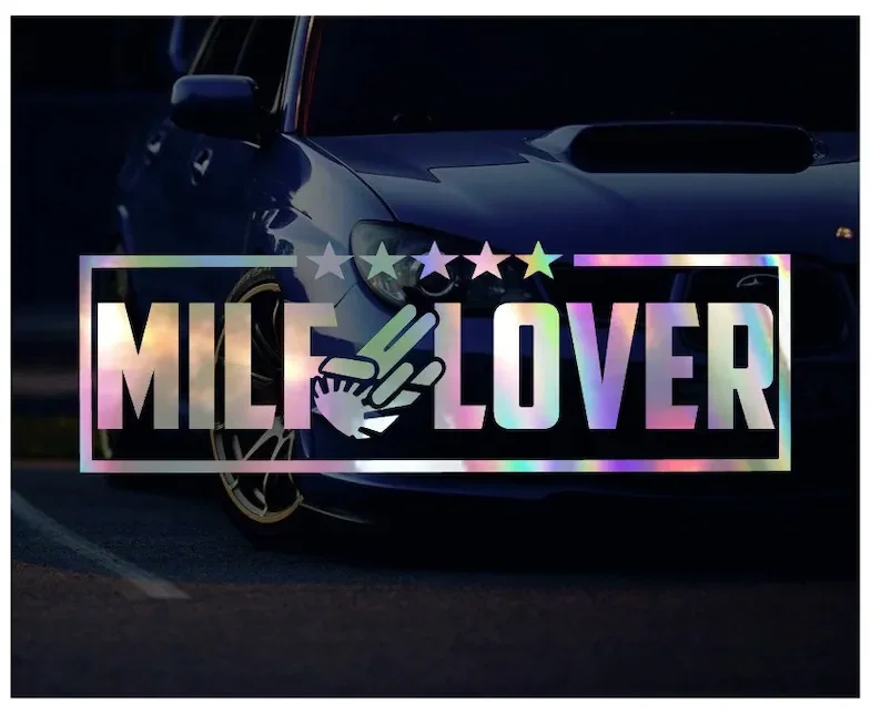 MilfloverdecalstickerforcarwindowJDMdecalstickersbumper