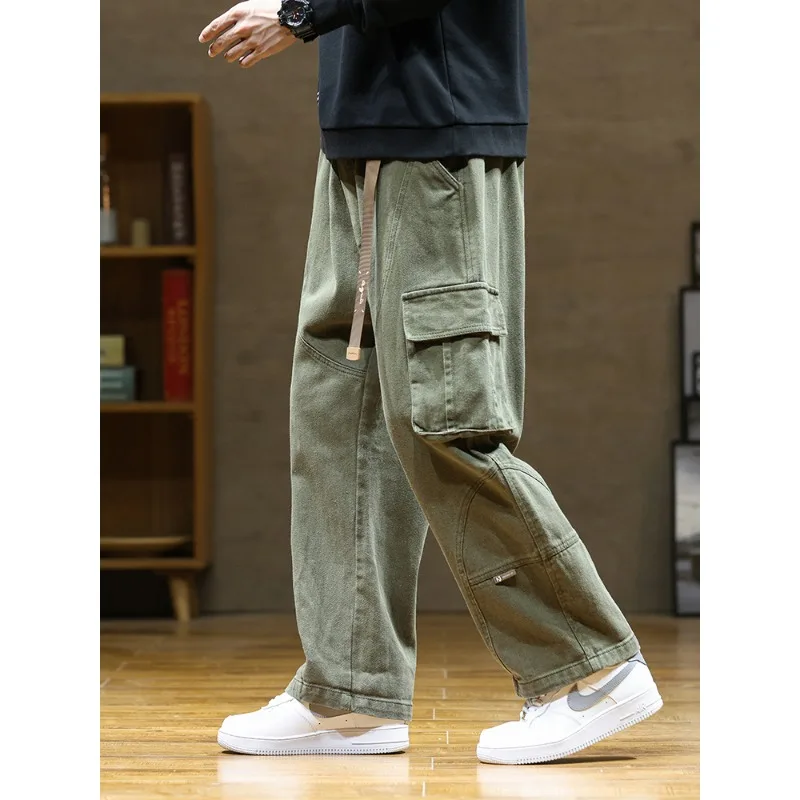 Men's Cargo Pants Casual Mens Straight-leg Cotton Pants Multi Pocket  Overall Men Military Outdoors Trousers - Casual Pants - AliExpress