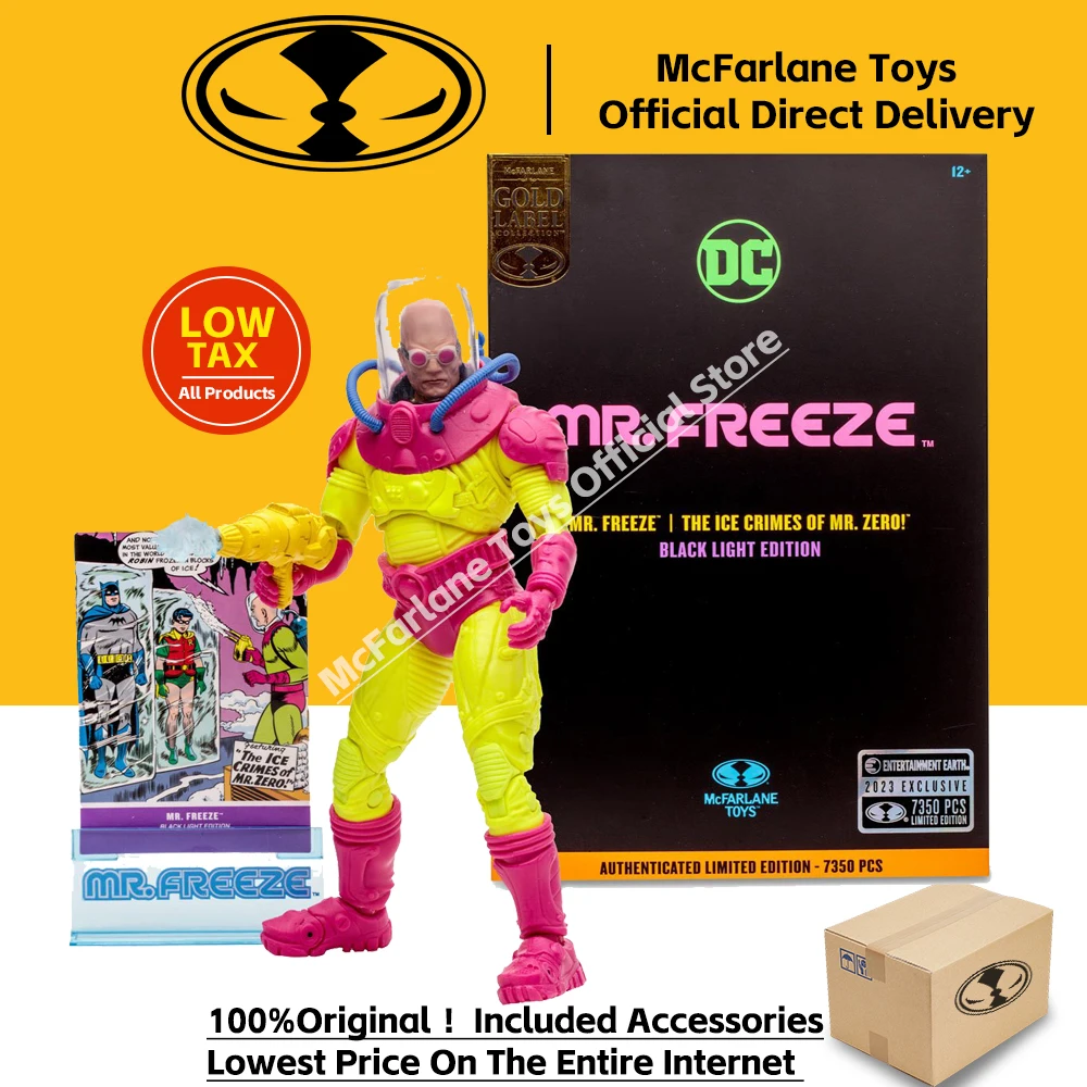 Mcfarlane Toys Mr. Freeze Black 18Cm Action Figure Dc Multiverse 1:10 Modello Di Bambola Da Collezione In Scala