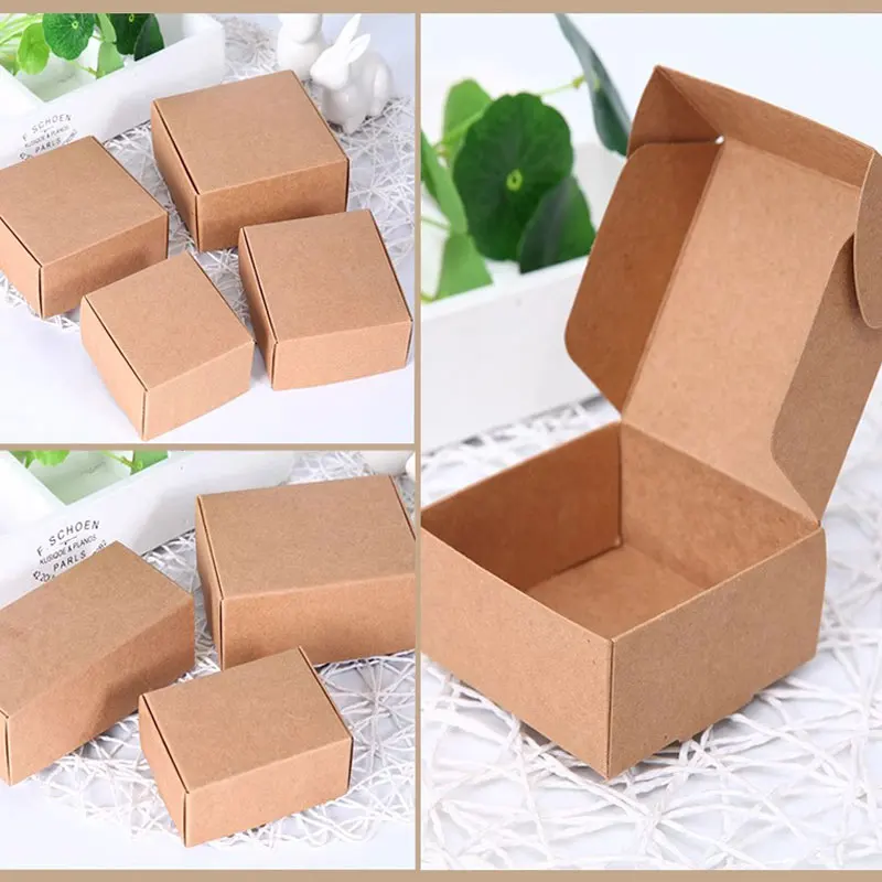 

Коробка из крафт-бумаги для самолета, складная, утолщенная, разных размеров, женская, квадратная, косметическая, для ювелирных изделий, конфет, Подарочная, упаковочная коробка для денег