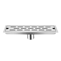 สแตนเลส 304, ท่อระบายน้ําชั้นทรงสี่เหลี่ยม, ท่อระบายน้ําขนาดใหญ่ป้องกันกลิ่นแถบยาวสําหรับห้องอาบน้ํา 4